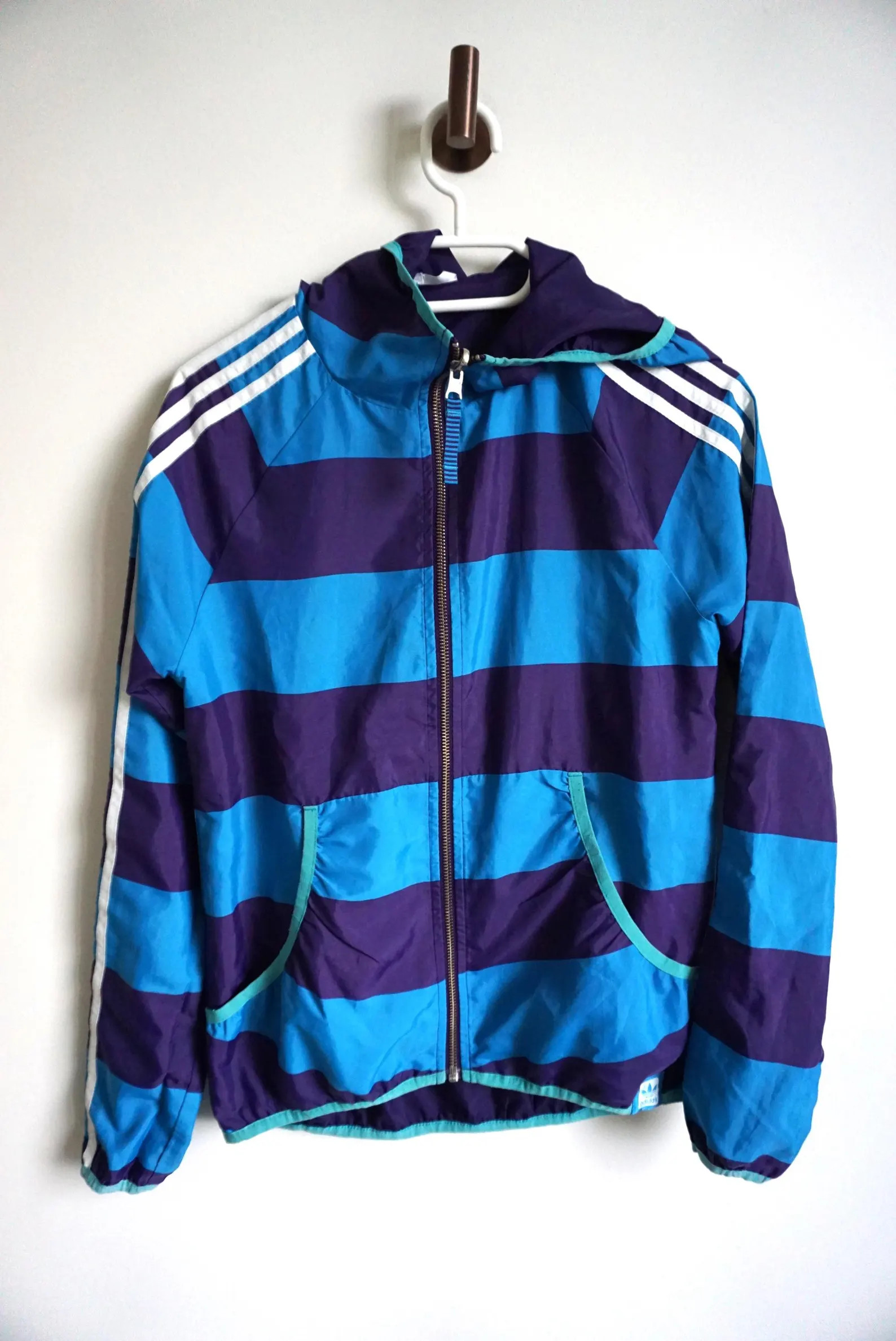 Vintage Adidas Windbreaker Jacket, Parachute Track Top, Size S, Two Sided Reversible | Etsy (Global)