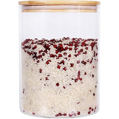 Food Storage Jars,2pack-105 Ounces3100ML -Stackable Glass Storage Containers Clear Glass Food Can... | Amazon (US)