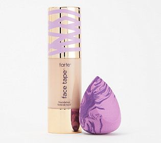 tarte Face Tape Foundation with Sponge | QVC