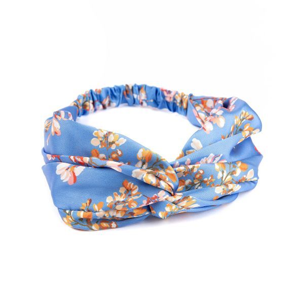 Sincerely Jules by Scunci Floral Head Wrap - Blue | Target