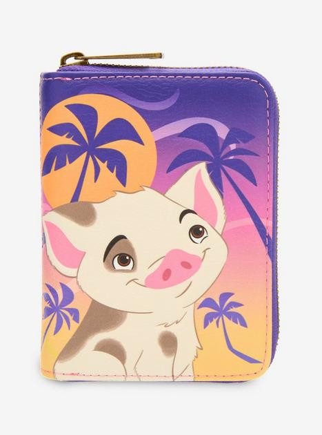 Loungefly Disney Moana Pua & Hei Hei Sunset Small Zip Wallet - BoxLunch Exclusive | BoxLunch | BoxLunch