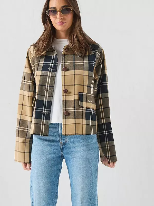 Barbour Delilah Checked Showerproof Jacket | Very (UK)