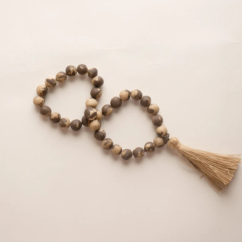 Clay Bead Garland Terracotta Rustic Garland Coffee Table | Etsy UK | Etsy (UK)