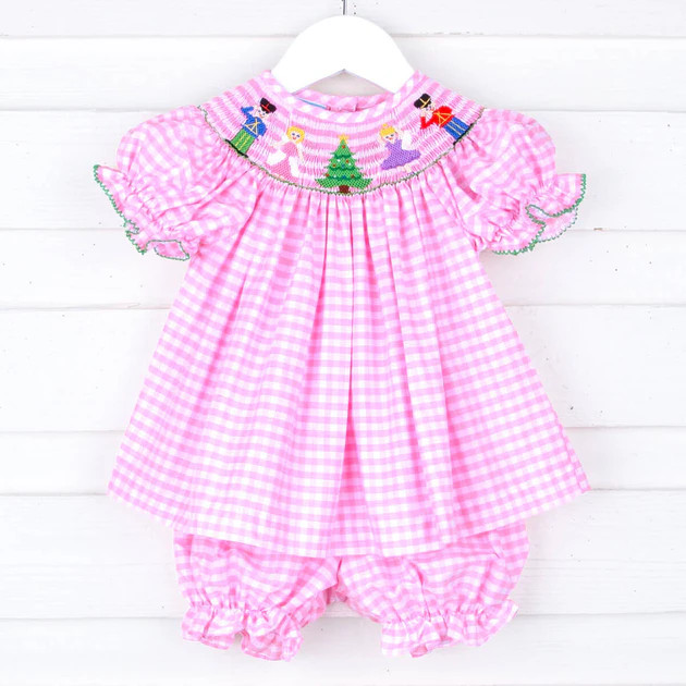 Nutcracker Christmas Smocked Bloomer Set | Classic Whimsy