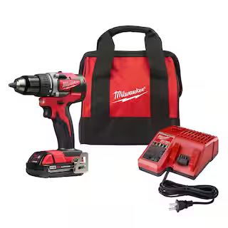 Milwaukee M18 18-Volt Lithium-Ion Brushless Cordless 1/2 in. Compact Drill/Driver with (1) 2.0 Ah... | The Home Depot