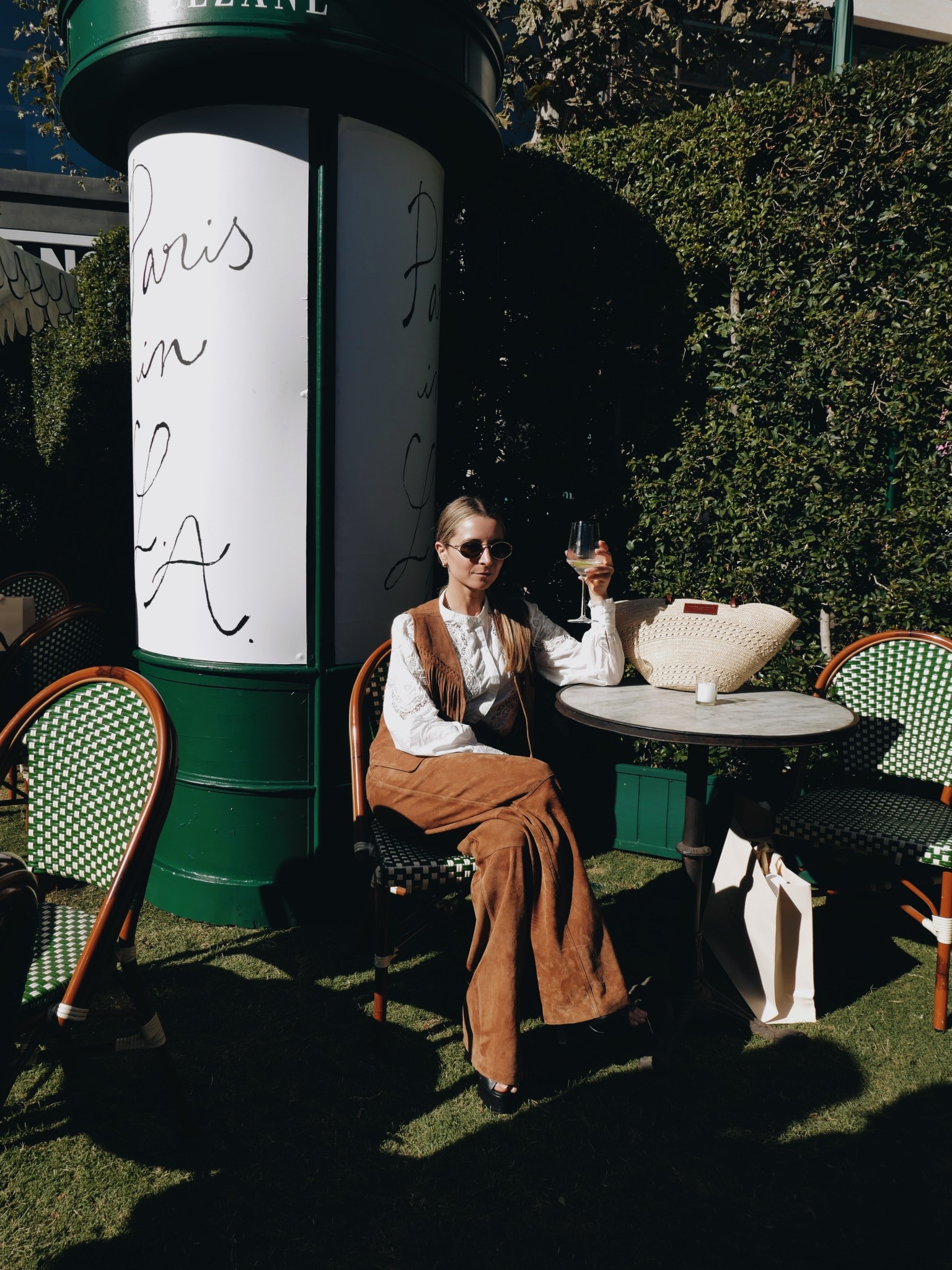 Suede look by Sezane
