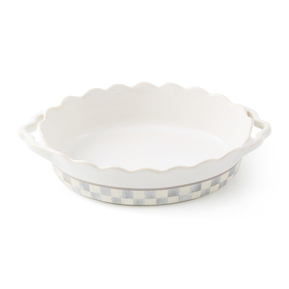 Sterling Check Everyday Small Oval Baker | MacKenzie-Childs
