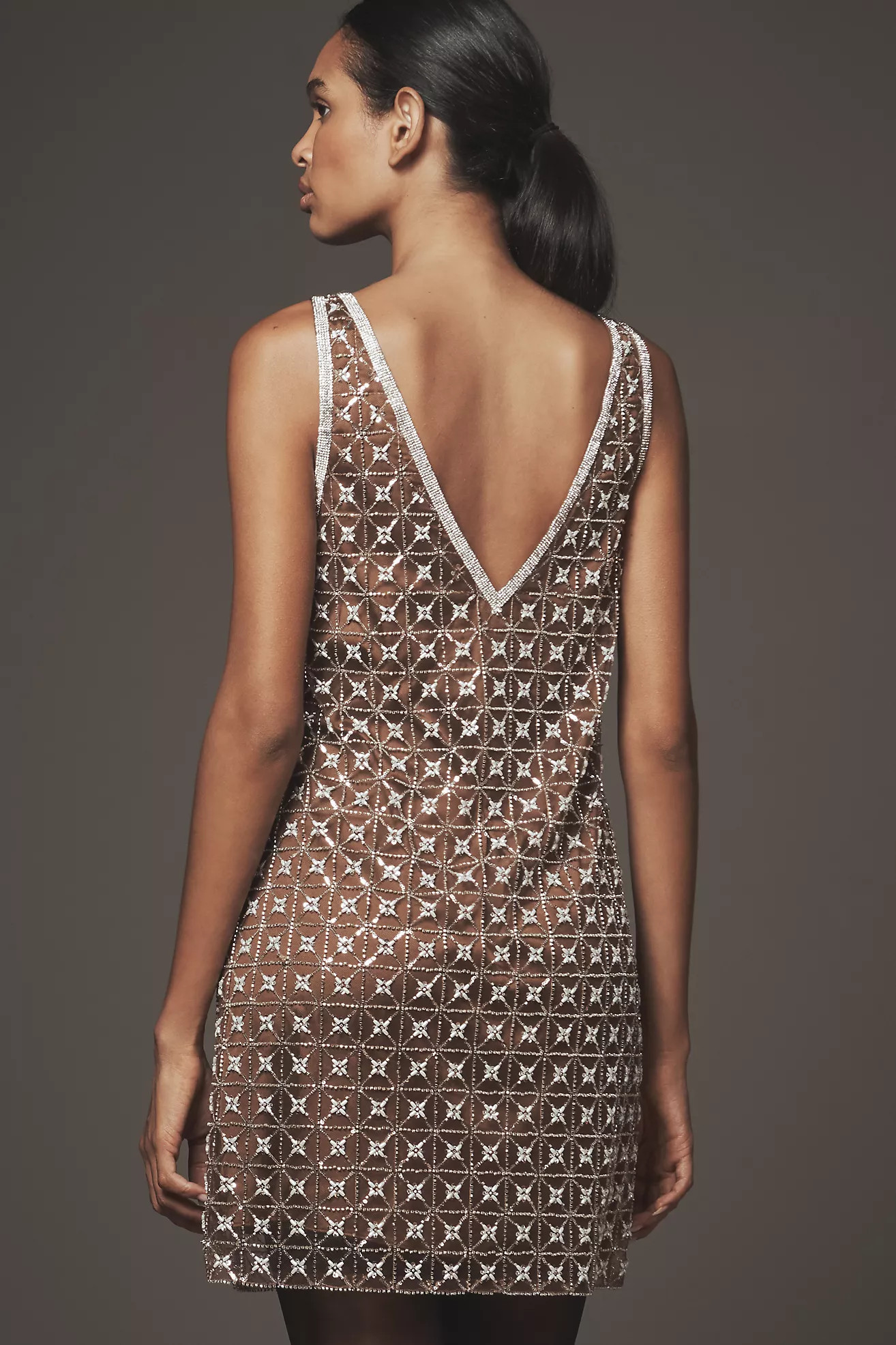 Saylor Rhinestone Bow Sleeveless Mini Dress | Anthropologie (US)