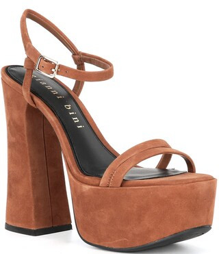 Gianni Bini Babel Suede Strappy Platform Dress Sandals | Dillard's | Dillard's