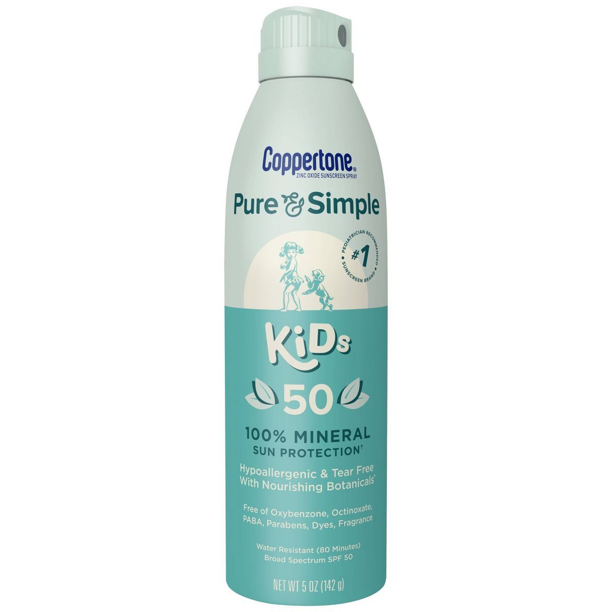 Coppertone Pure & Simple Kid's Sunscreen Spray - SPF 50 - 5oz | Target