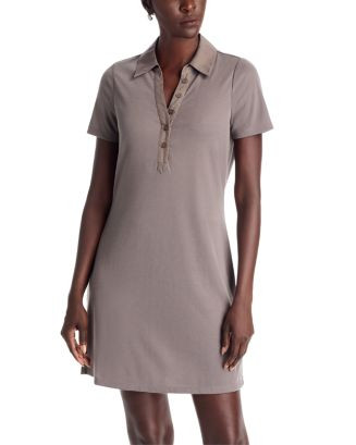 Rib Dress with Woven Placket | Bloomingdale's (US)
