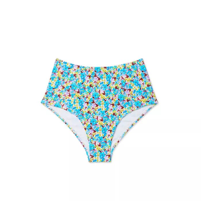 Juniors' Retro High Waist Bikini Bottom - Xhilaration™ Multi Floral | Target