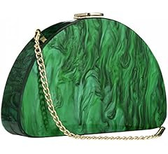 YYW Clutch Purses Women Semicircle Evening Bag Crossbody Bag Elegant Acrylic Handbags for Wedding... | Amazon (US)