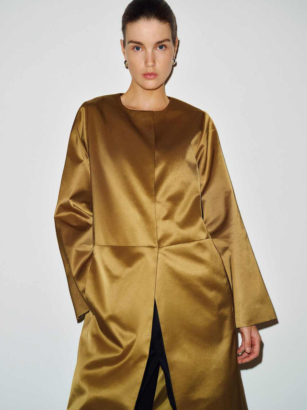 Stella Satin Coat | Reformation (Global)