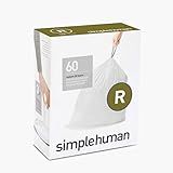simplehuman Custom Fit Drawstring Trash Bags, 60 Pack, White, 60 Pack | Amazon (US)
