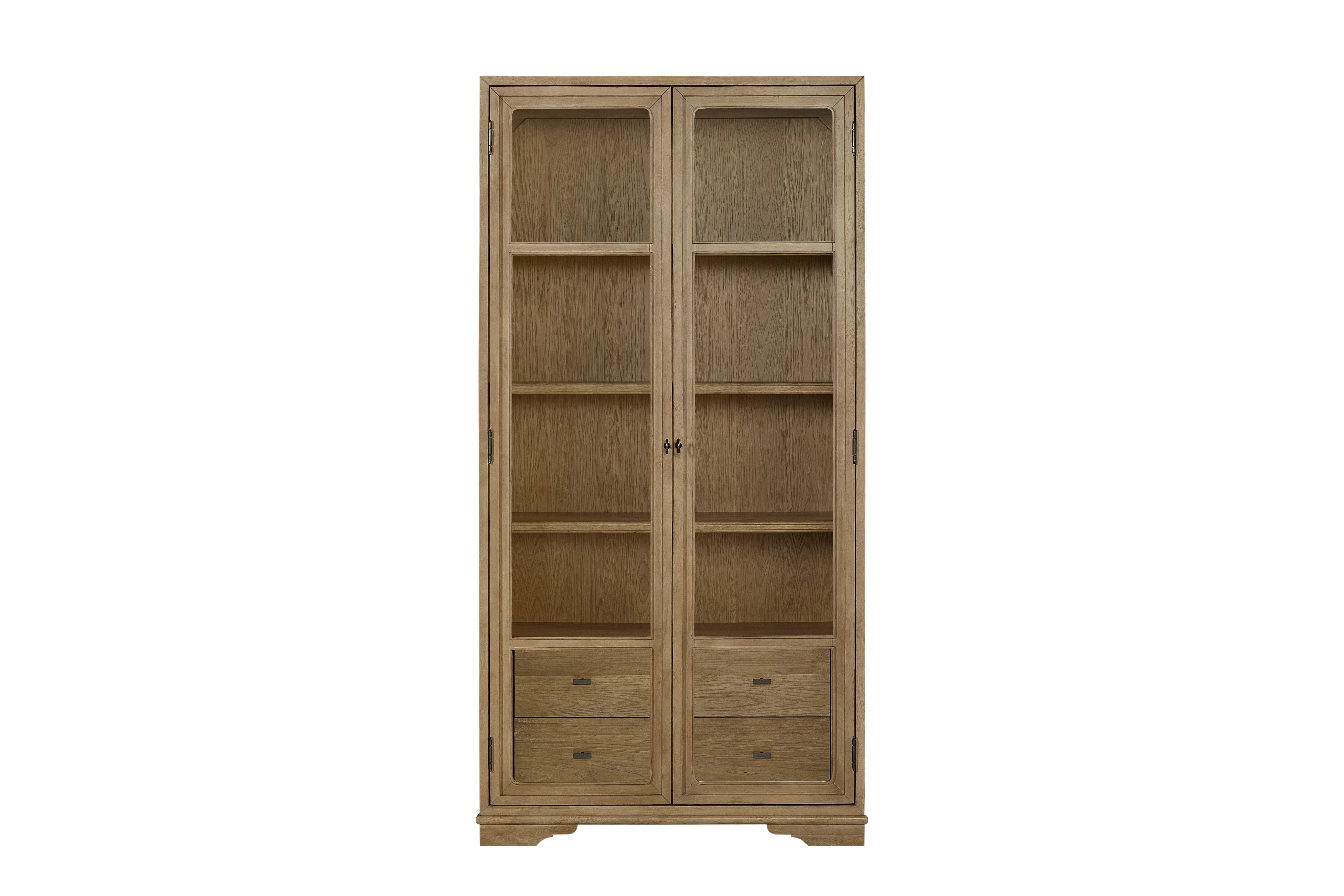 Tarrington Tall Display Cabinet - Cashew | Wayfair North America