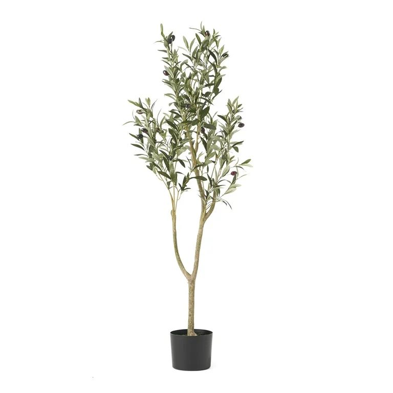 Atoka 4' x 1.5' Artificial Olive Tree, Green - Walmart.com | Walmart (US)