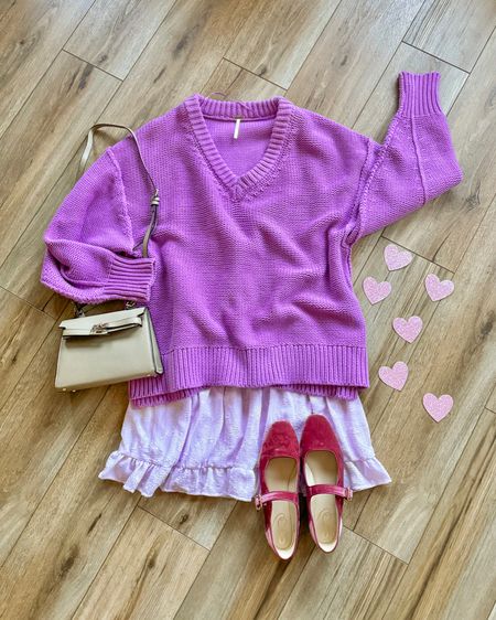 Valentine’s Day outfit. Purple sweater. Velvet flats. 

#LTKSeasonal #LTKGiftGuide #LTKsalealert