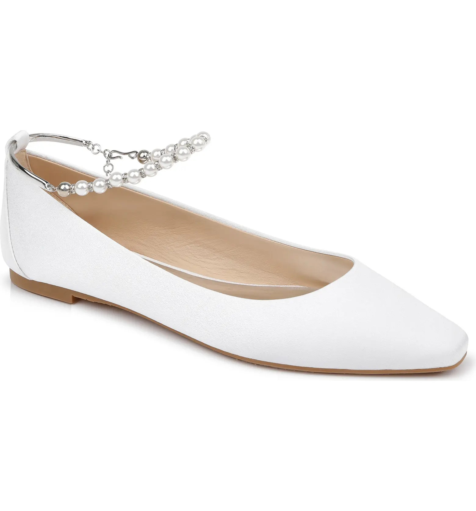 Badgley Mischka Collection London Ankle Strap Flat (Women) | Nordstrom | Nordstrom
