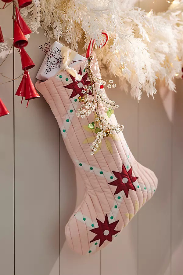 Patchwork Quilt Cotton Stocking | Anthropologie (US)