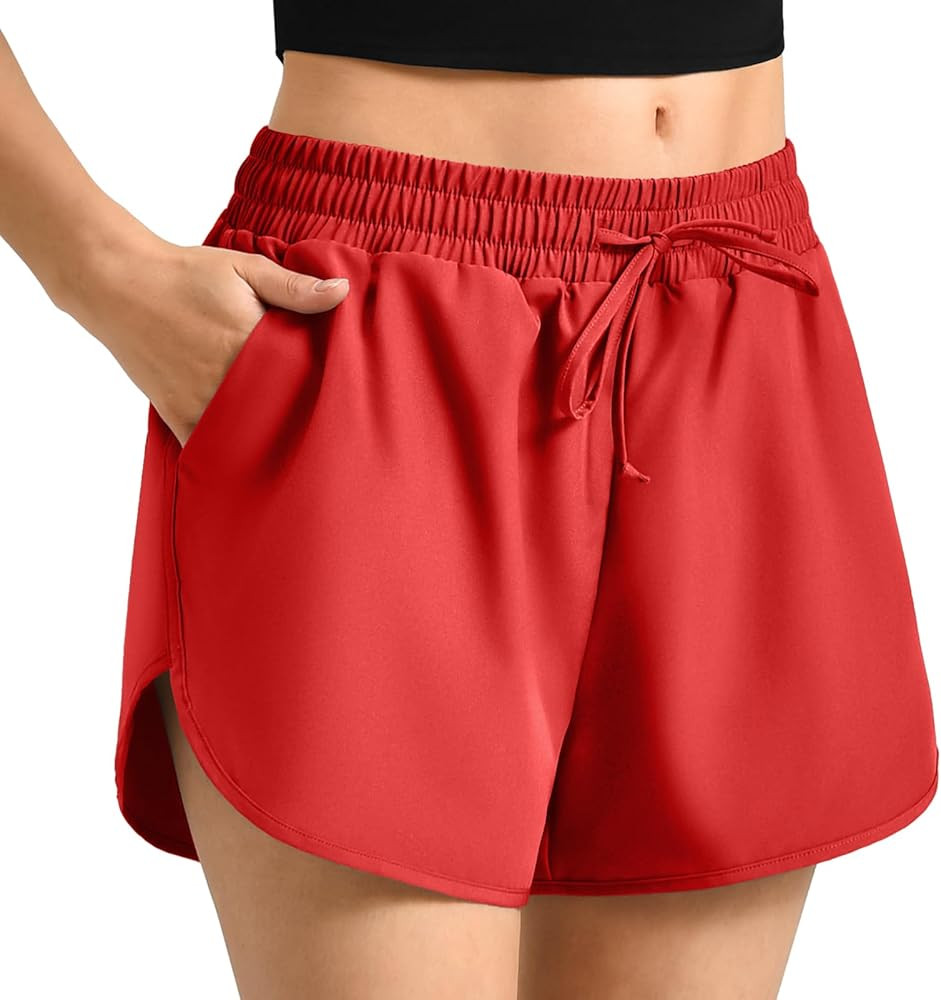 Walifrey Running Shorts for Women with Liner High Waisted Lightweight Summer Athletic Shorts | Amazon (US)