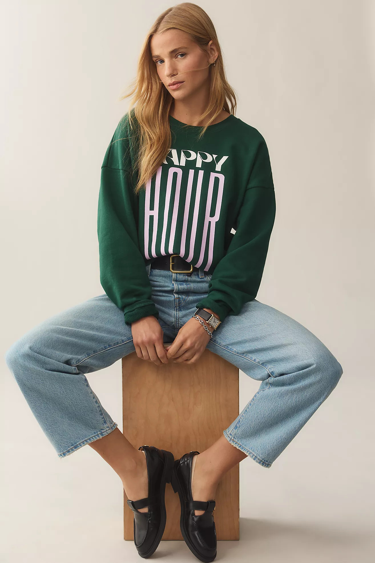 Jordan Nickson x Anthropologie Happy Hour Sweatshirt | Anthropologie (US)