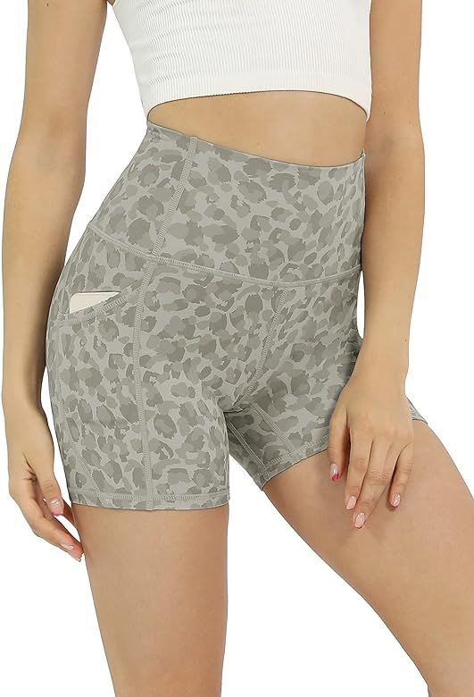ODODOS Women's High Waist Biker Shorts with Pockets, Tummy Control Non See Through Workout Runnin... | Amazon (US)