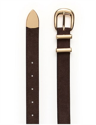 HALLIE SUEDE METAL KEEPER BELT | David Jones (Australia & New Zealand)