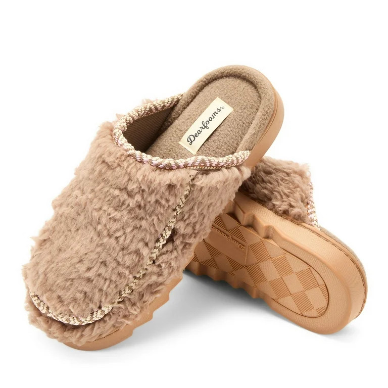 Dearfoams Women's Raven Teddy Scuff Slipper | Walmart (US)
