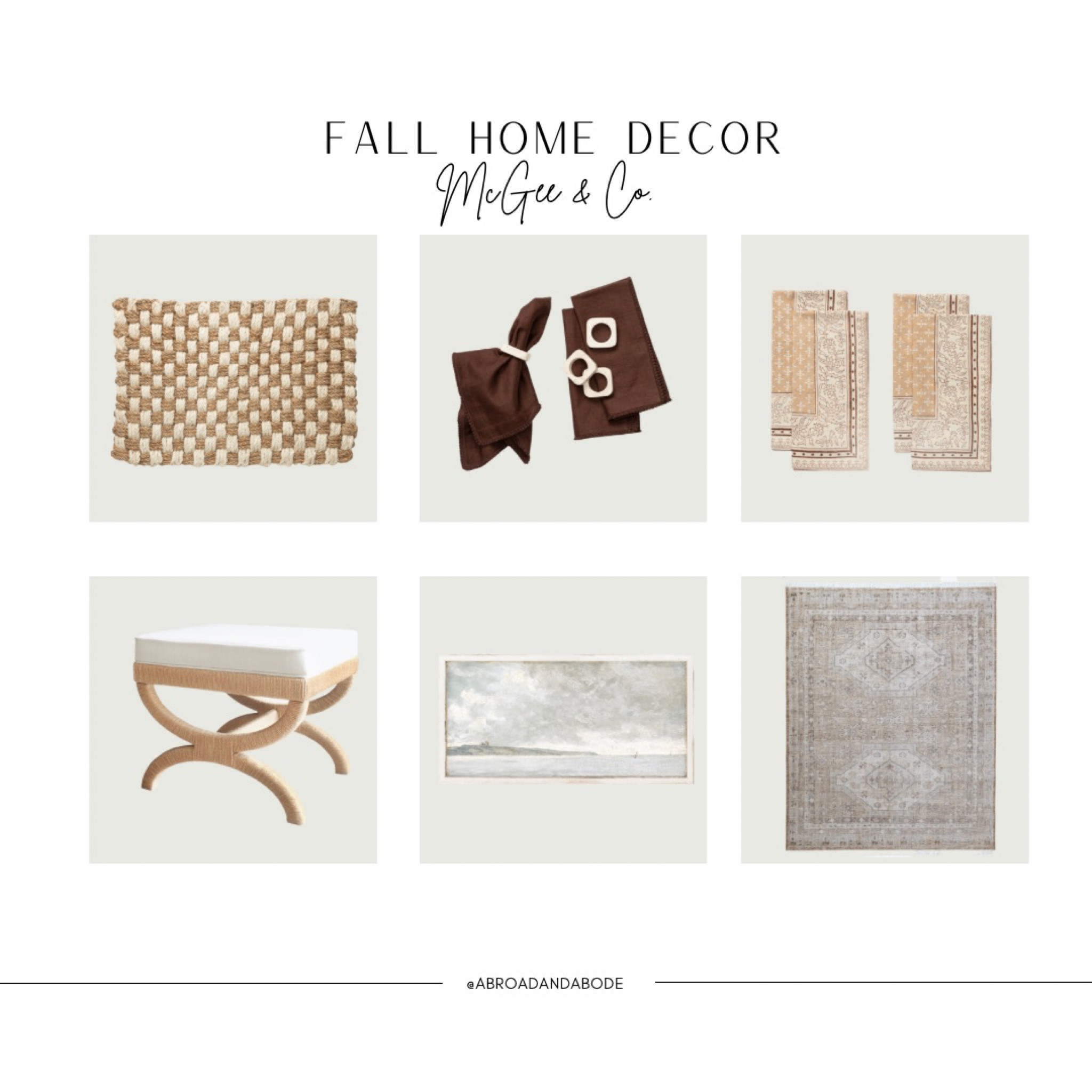 Fall Home Decor from McGee & Co!

Fall home decor, fall decor, McGee & Co, neutral home, wall art, stool, kitchen towels, napkin rings, area rug, fall doormat, modern home decor

#LTKunder50 #LTKhome #LTKSeasonal