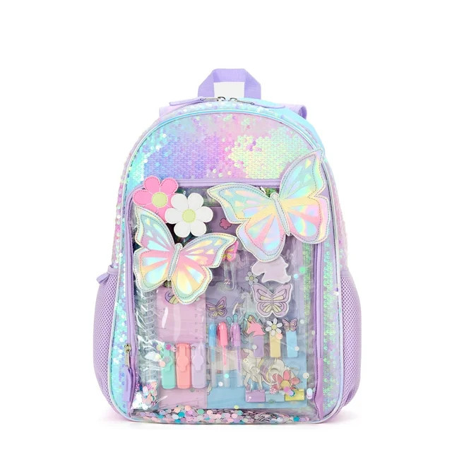 Schoolyard Vibes 17" Kids Backpack with Stationary Set | Walmart (US)