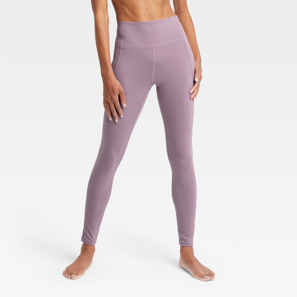 Women's Brushed Sculpt High-Rise Leggings - All in Motion Light Mauve XL, Light Pink | Target