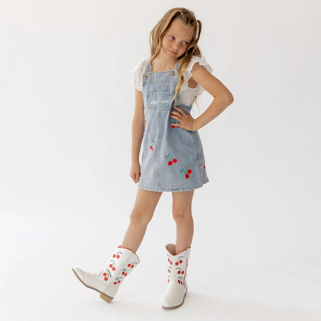 Wild Cherry Denim Dress | Wild and Rae