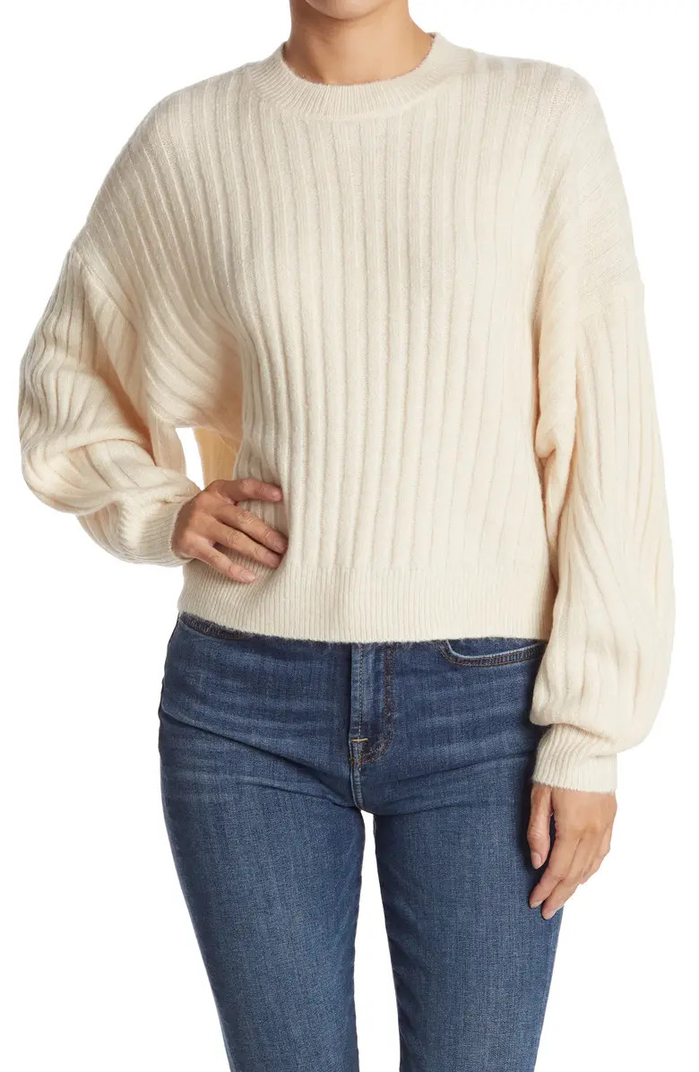 Ribbed Knit Crew Neck Sweater | Nordstrom Rack