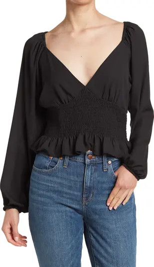Rating 3out of5stars(3)3Smocked Waist Raglan TopWAYF | Nordstrom Rack