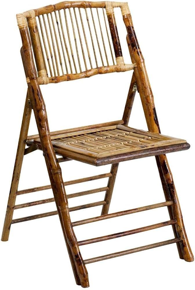Flash Furniture Bamboo Folding Chairs | Set of 2 Bamboo Wood Folding Chairs | Amazon (US)