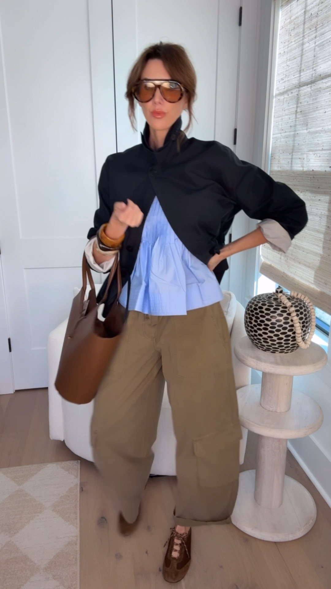 olive + navy + light blue combo is elite // @walmart @zara 

#LTKgrwm #LTKOver40 #LTKootd