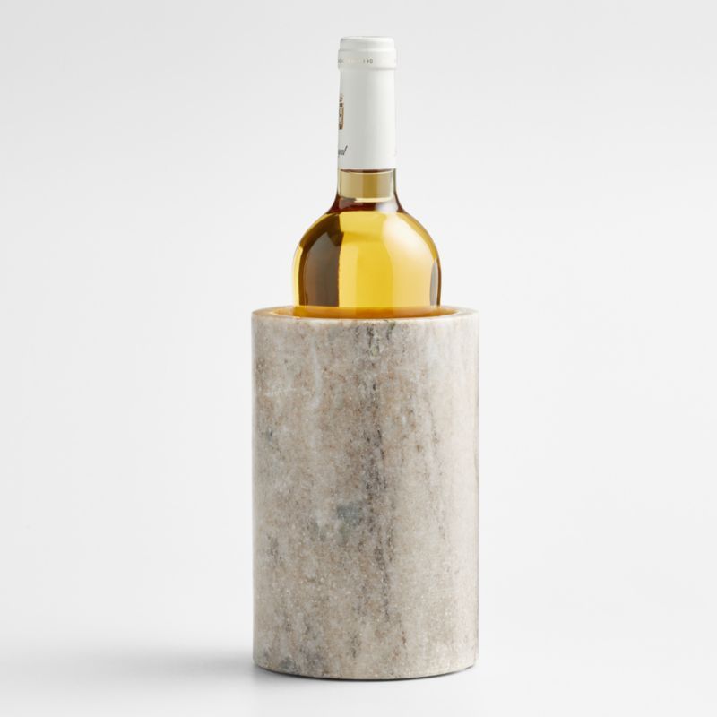 Beige Marble Wine Cooler + Reviews | Crate & Barrel | Crate & Barrel