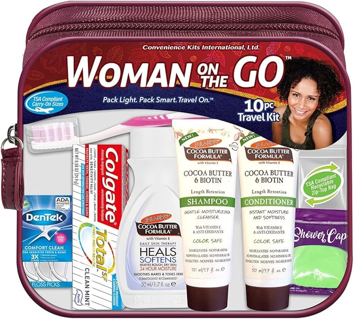 Convenience Kits International Women's Multicultural 10 PC Grooming/Hygiene Travel Kit Featuring:... | Amazon (US)
