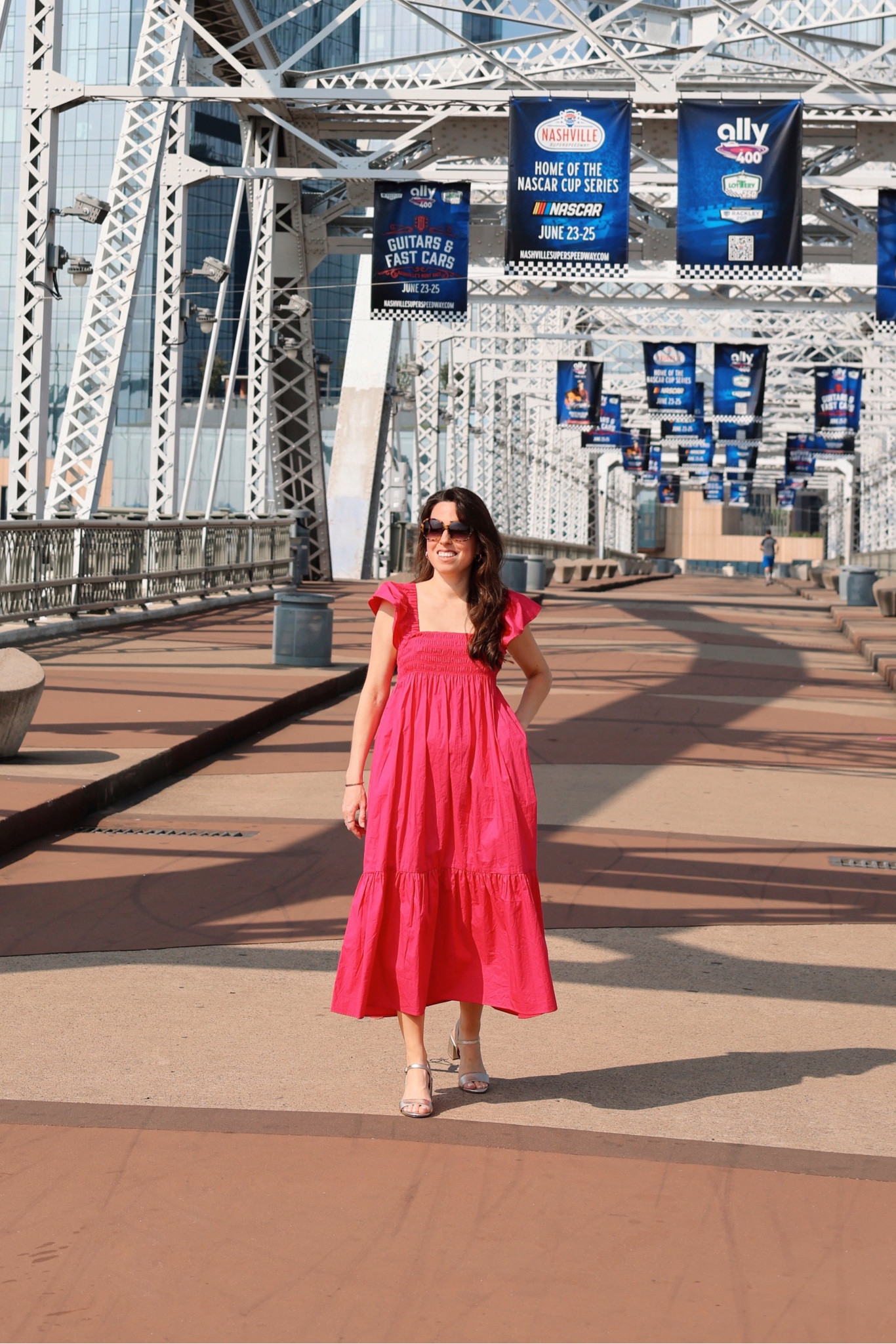 Nashville travel outfit.
Vacation outfit.
Pink dress.

#LTKstyletip #LTKSeasonal #LTKtravel
