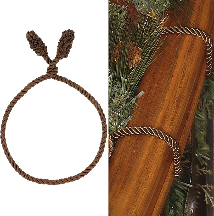 Haute Decor Decorative Twist Ties, 6 Pack, 16 inches (Brown) - Hang Garland, Lights and More | Amazon (US)