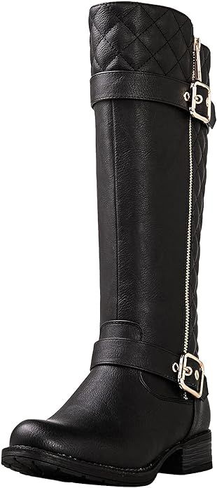 GLOBALWIN Women's Quilted Knee-High Fashion Boots | Amazon (US)