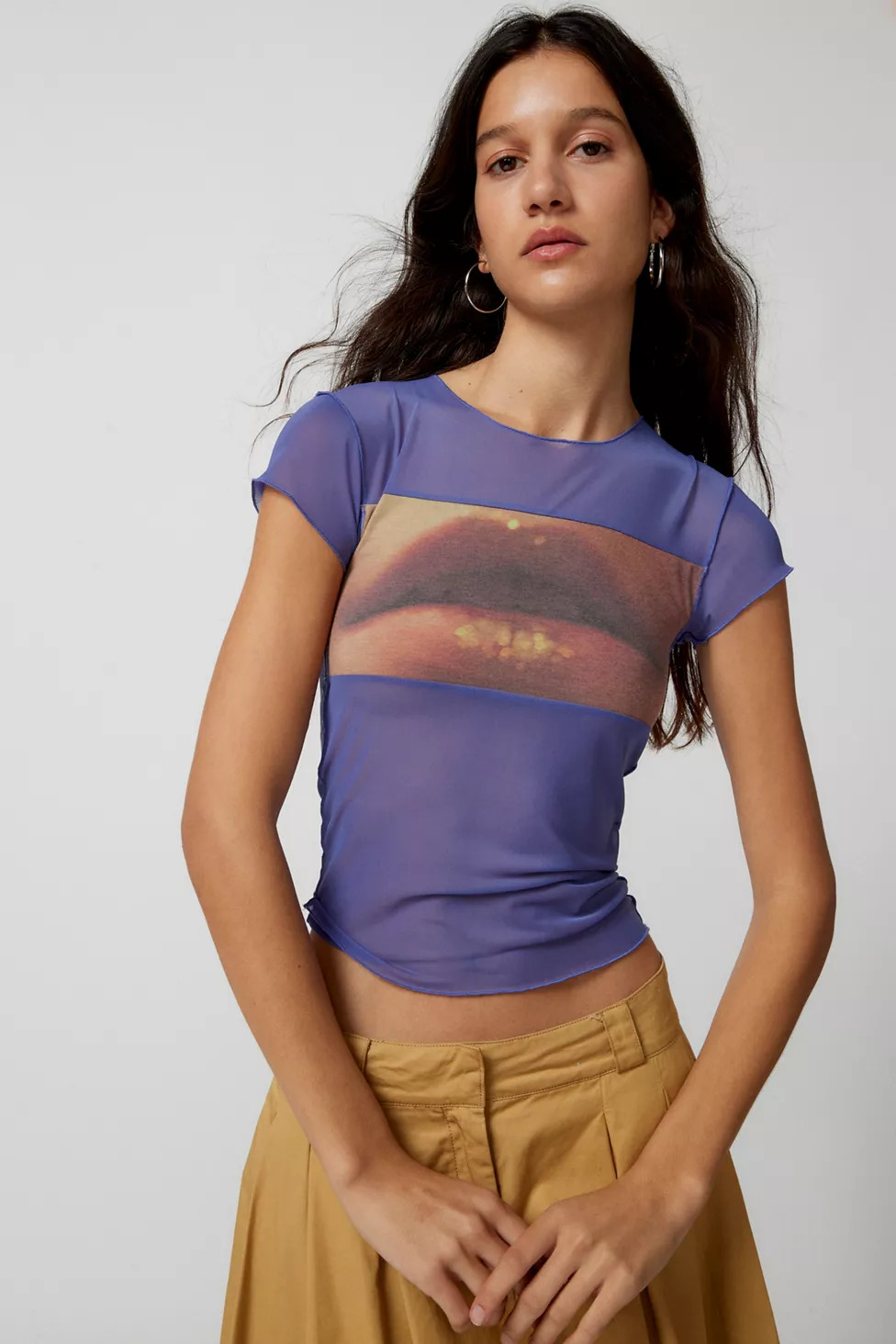 Photo-Real Mesh Baby Tee | Urban Outfitters (US and RoW)