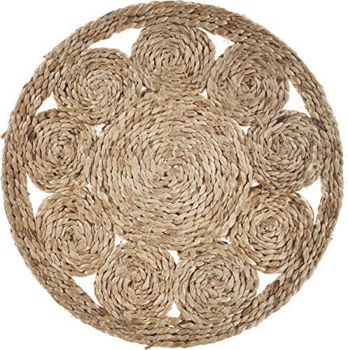 LR Home Natural Jute Circlet Placemats (Set of 2), 15' x 15", 2 Piece | Amazon (US)