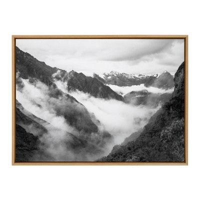 28" x 38" Sylvie Inca Trail Framed Canvas by Pete Olsen Natural - Kate & Laurel All Things Decor | Target