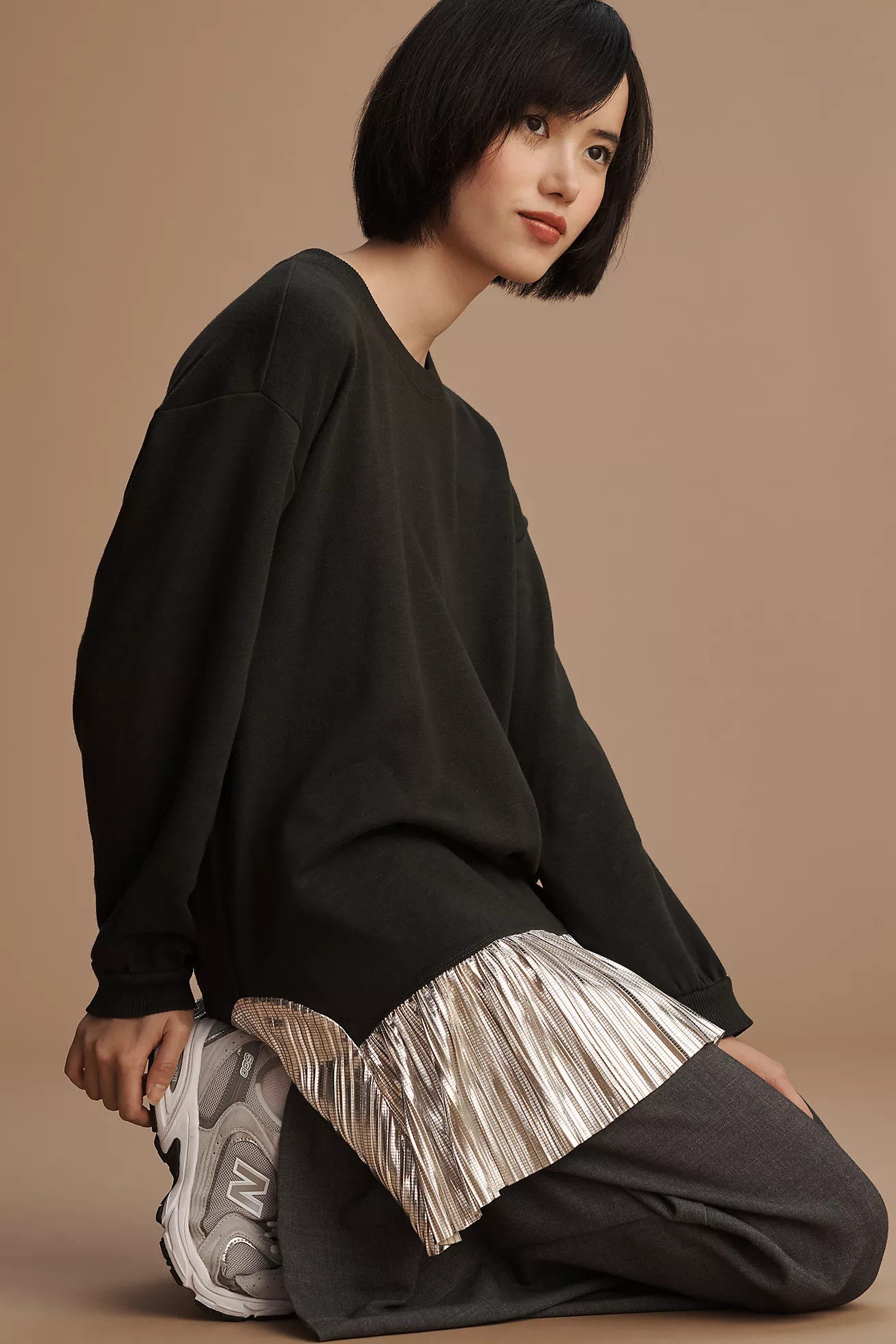 Pilcro Metallic Twofer Tunic Blouse | Anthropologie (US)