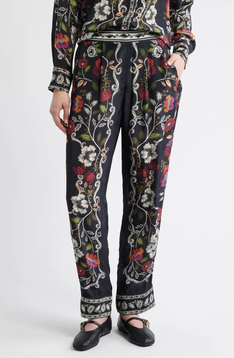Rococco Floral Straight Leg Pants | Nordstrom