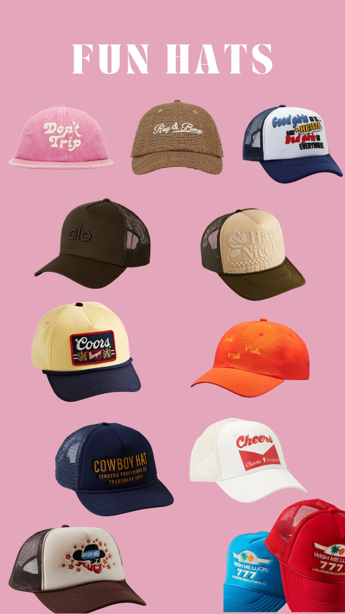 Fun trucker hats 

#LTKunder50 #LTKsalealert #LTKstyletip
