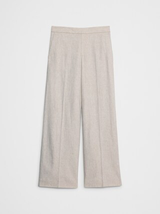 Wide-Leg High-Rise Linen-Blend Pant | Banana Republic Factory