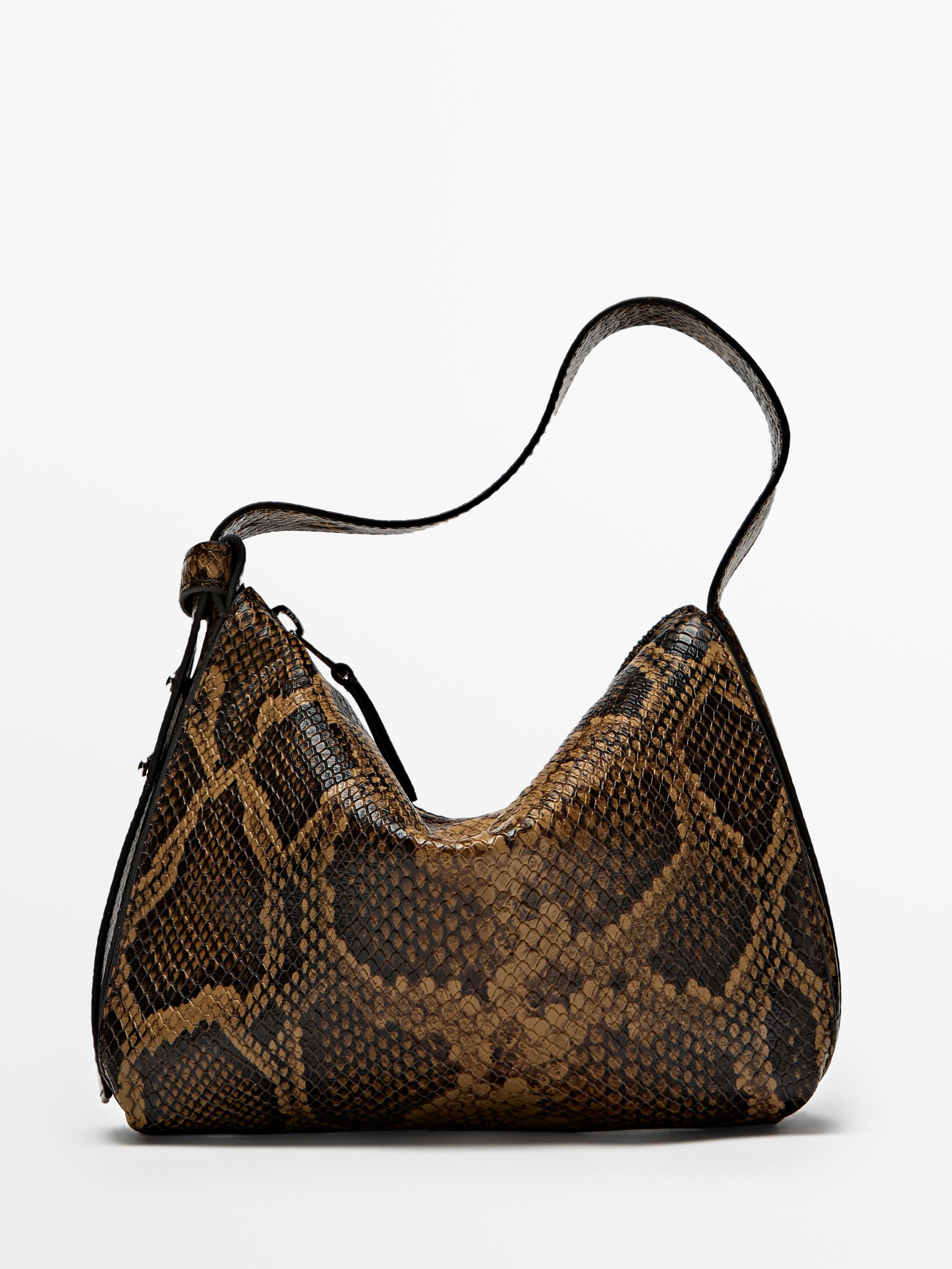 Small animal print shoulder bag | Massimo Dutti UK